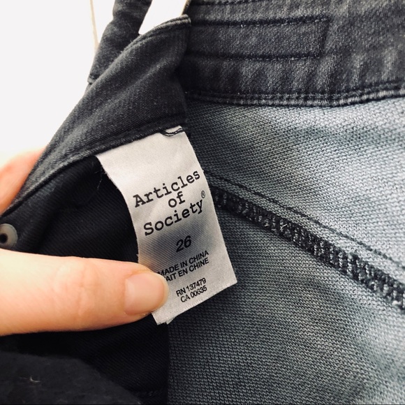 Articles of Society black skinny mid-rise jeans - Picture 3 of 6